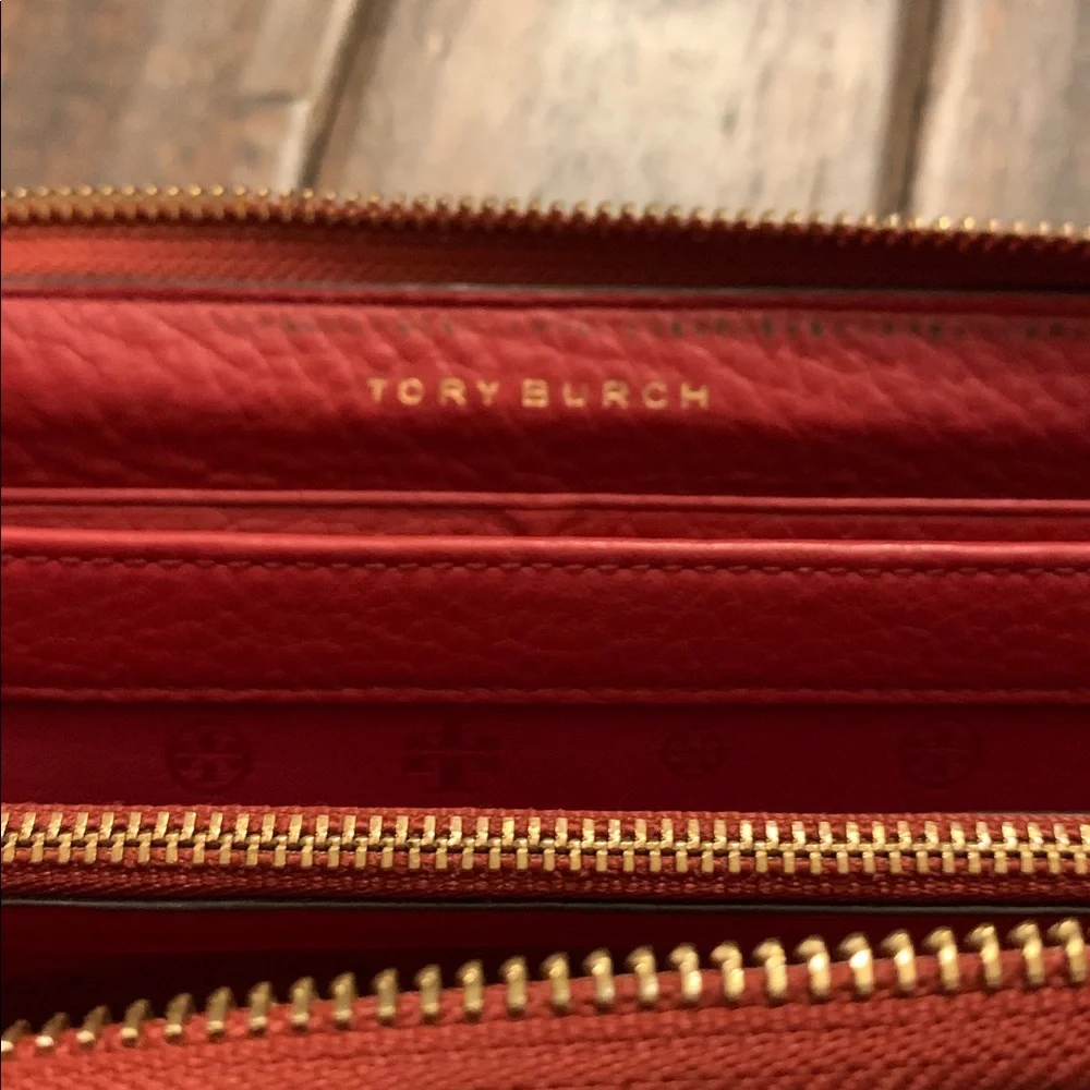 Tory Burch Cherry Red Zip Wallet - Picture 4 of 7